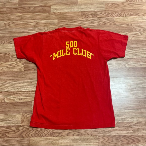 Vintage Champion US Marines Men’s T-Shirt Large Red 90’s Military 4th MCD Slim - Picture 5 of 5